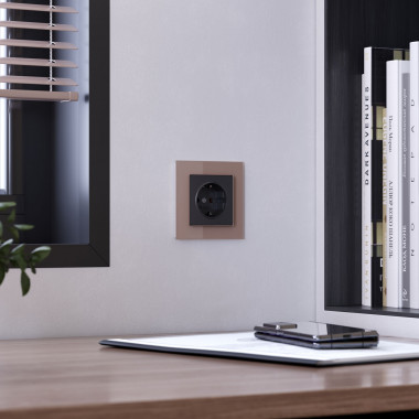 Рамка на 1 пост (латте, стекло) W0011142 — Multielectrika