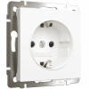 Розетка с заземлением и шторками (белый матовый) W1171161 фото 1 &mdash; Multielectrika