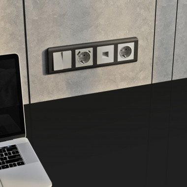 Перекрестный выключатель двухклавишный (дымчатый) W1223004 — Multielectrika