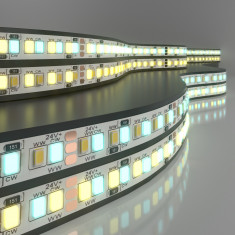 Лента светодиодная 24 В 16 Вт/м 240 Led/м 2835+2835 IP20, MIX теплый белый 3300K/холодный белый 6500K, 5 м Лента светодиодная 24V 16W 240Led 2835+2835 IP20 MIX теплый белый/холодный белый, 5м &mdash; Multielectrika