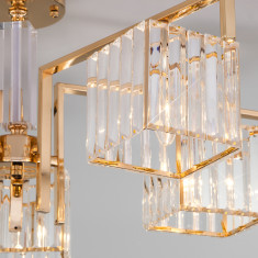 Умный потолочный светильник 10126/5 золото/прозрачный хрусталь Strotskis Smart (10117/5) &mdash; Multielectrika