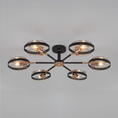 Потолочный светильник в стиле лофт 70121/6 черный — Multielectrika