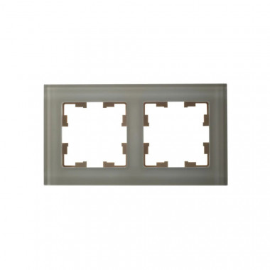 Рамка на 2 поста IEK Brite РУ-2-2-БрВа стекло ванильный — Multielectrika