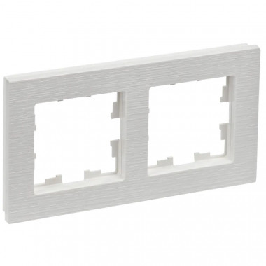 Рамка на 2 поста IEK Brite РУ-2-Бр белый рифленый — Multielectrika