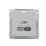Розетка USB A+C, 45W, Fast Charge (QC.PD) Белый AtlasDesign ATN000129 