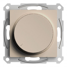 Светорегулятор поворотно-нажимной Systeme Electric AtlasDesign LED, RC, 400Вт, песочный &mdash; Multielectrika