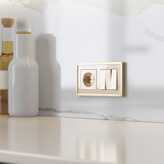 Набор клавиш для выключателя трехклавишного (шампань рифленый) W1139010 &mdash; Multielectrika