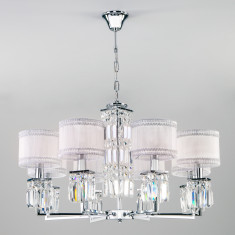 Подвесная люстра с абажурами 10099/8 хром &mdash; Multielectrika
