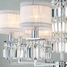 Подвесная люстра с абажурами 10099/8 хром &mdash; Multielectrika