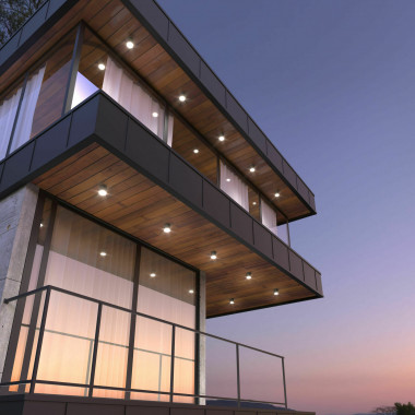 Уличный потолочный светильник Light LED 2105 IP54 35132/H серый — Multielectrika