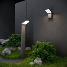 Уличный настенный светодиодный светильник Sensor IP54 с датчиком движения 1541 TECHNO LED серый &mdash; Multielectrika