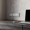 Рамка из поликарбоната на 4 поста Split дымчатый/белый, soft-touch W0043067 фото 2 &mdash; Multielectrika