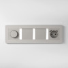 Рамка из поликарбоната на 4 поста Split дымчатый/белый, soft-touch W0043067 фото 8 &mdash; Multielectrika