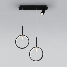 Подвесной светодиодный светильник с пультом управления 90249/3 черный &mdash; Multielectrika