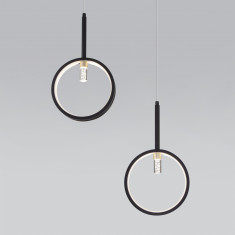 Подвесной светодиодный светильник с пультом управления 90249/3 черный &mdash; Multielectrika