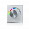 W-RGB (W) Радио панель встраиваемая в стену с валкодером на 1 зону  для RGB ленты. Белая