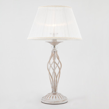 Настольная лампа 01002/1 белый с золотом — Multielectrika