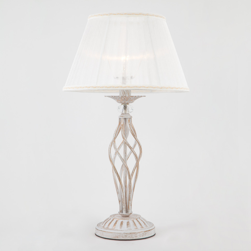 Настольная лампа 01002/1 белый с золотом фото 1 — Multielectrika