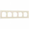 Рамка из стекла на 5 постов Favorit молочный W0051141