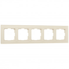 Рамка из стекла на 5 постов Favorit молочный W0051141 &mdash; Multielectrika