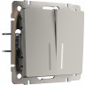 Выключатель двухклавишный проходной с подсветкой (дымчатый) W1222104