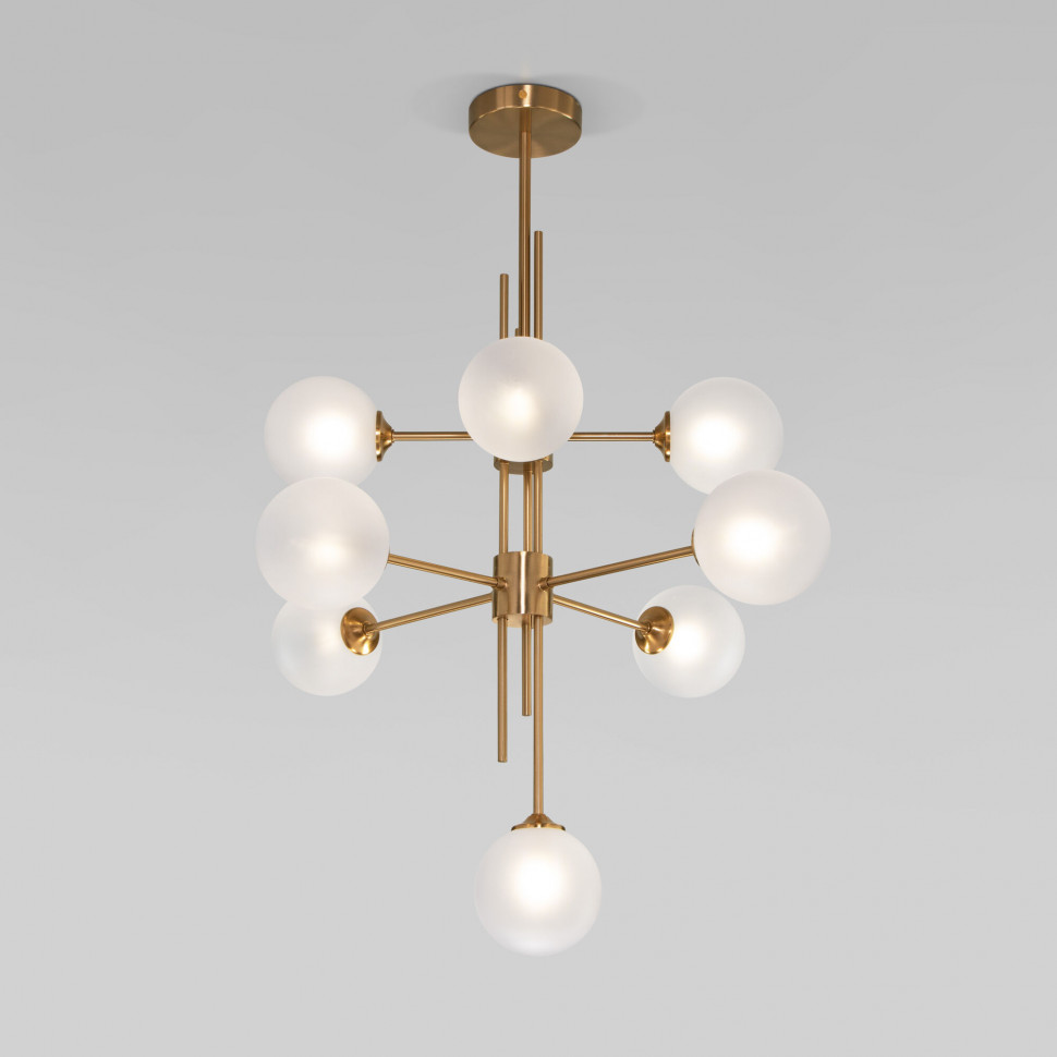 Умный потолочный светильник cо стеклянными плафонами 50383 латунь фото 1 — Multielectrika