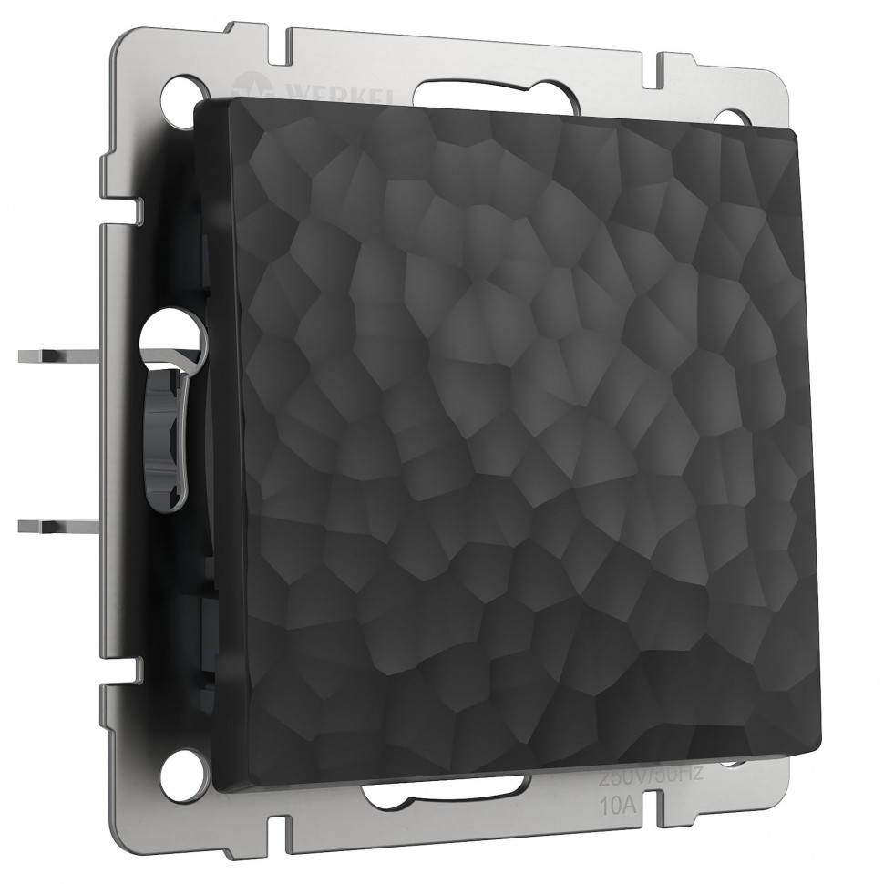 Выключатель одноклавишный проходной (Hammar черный) W1212008 фото 1 — Multielectrika