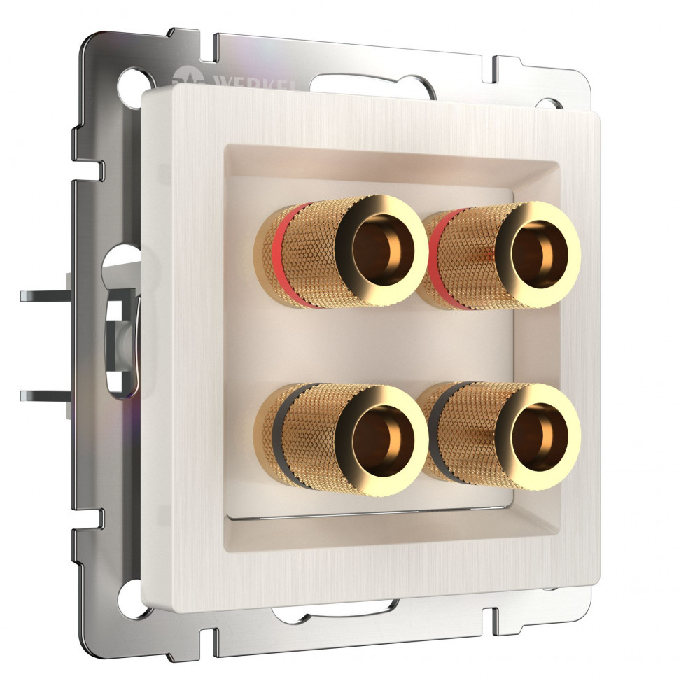 Акустическая розетка (перламутровый рифленый) WL13-AUDIOx4 фото 1 &mdash; Multielectrika