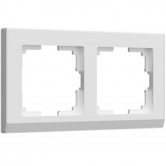 Рамка из поликарбоната на 2 поста Stark белый W0021801 &mdash; Multielectrika