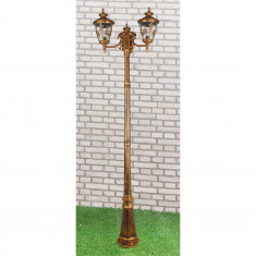 Diadema F/3 черное золото уличный трехрожковый светильник на столбе IP44 GLYF-8046F/3 &mdash; Multielectrika