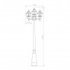 Diadema F/3 черное золото уличный трехрожковый светильник на столбе IP44 GLYF-8046F/3 фото 2 &mdash; Multielectrika