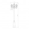 Diadema F/3 черное золото уличный трехрожковый светильник на столбе IP44 GLYF-8046F/3 фото 6 &mdash; Multielectrika