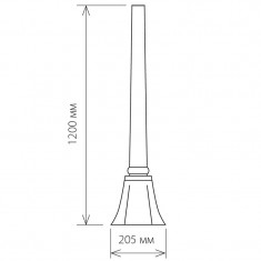 Столб для светильника 1043 120 см черное золото A023552 &mdash; Multielectrika