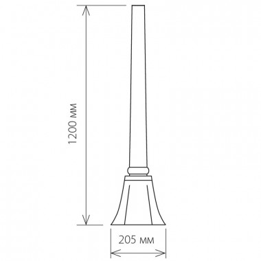 Столб для светильника 1043 120 см черное золото A023552 — Multielectrika