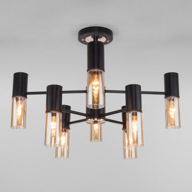 Потолочная люстра в стиле лофт 70125/8 черный — Multielectrika