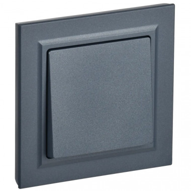 Выключатель одноклавишный 10А в сборе IEK Brite ВСР10-1-0-БрМ маренго — Multielectrika