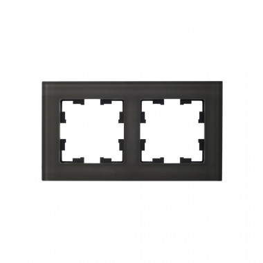 Рамка на 2 поста IEK Brite РУ-2-2-БрД стекло дымчатый — Multielectrika