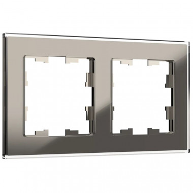 Рамка на 2 поста IEK Brite РУ-2-2-БрД стекло дымчатый — Multielectrika