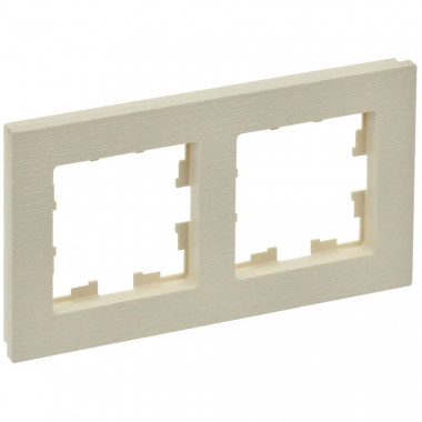 Рамка на 2 поста IEK Brite РУ-2-Бр бежевый рифленый — Multielectrika