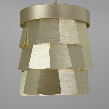 Подвесной светильник с металлическим плафоном 317/1  шампань — Multielectrika