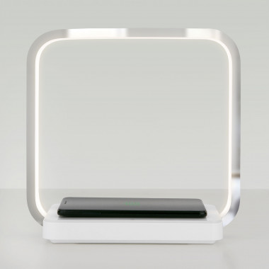 Светодиодная настольная лампа с беспроводной зарядкой QI 80502/1 хром — Multielectrika