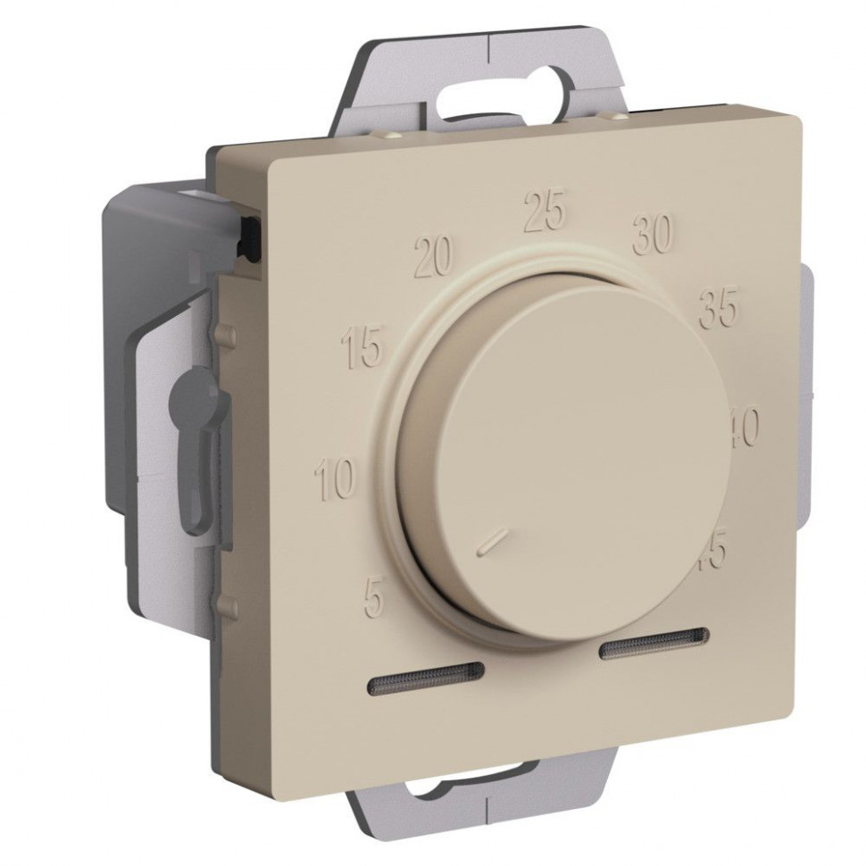 Термостат для теплого пола Systeme Electric AtlasDesign с датчиком, 10A, песочный фото 1 — Multielectrika