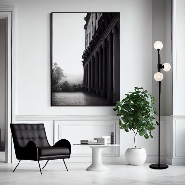 Напольный светильник со стеклянными плафонами 01383/3 черный — Multielectrika