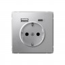 Розетка USB A+С Systeme Electric ArtGallery 5В/2,4А/3,0А, 2х5В/1,5А, 16А, алюминий