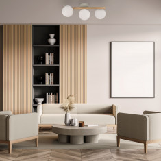 Потолочный светильник со стеклянными плафонами 5768 Estera Wood &mdash; Multielectrika