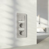 Рамка из поликарбоната на 3 поста Split дымчатый/белый, soft-touch W0033067 фото 4 &mdash; Multielectrika