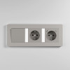 Рамка из поликарбоната на 3 поста Split дымчатый/белый, soft-touch W0033067 фото 7 &mdash; Multielectrika