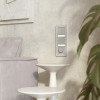 Рамка из поликарбоната на 3 поста Split дымчатый/белый, soft-touch W0033067 фото 9 &mdash; Multielectrika