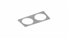 Рамка двойная для серии COMBO 1 квадратная, белая, COMBO-1S2-WH &mdash; Multielectrika