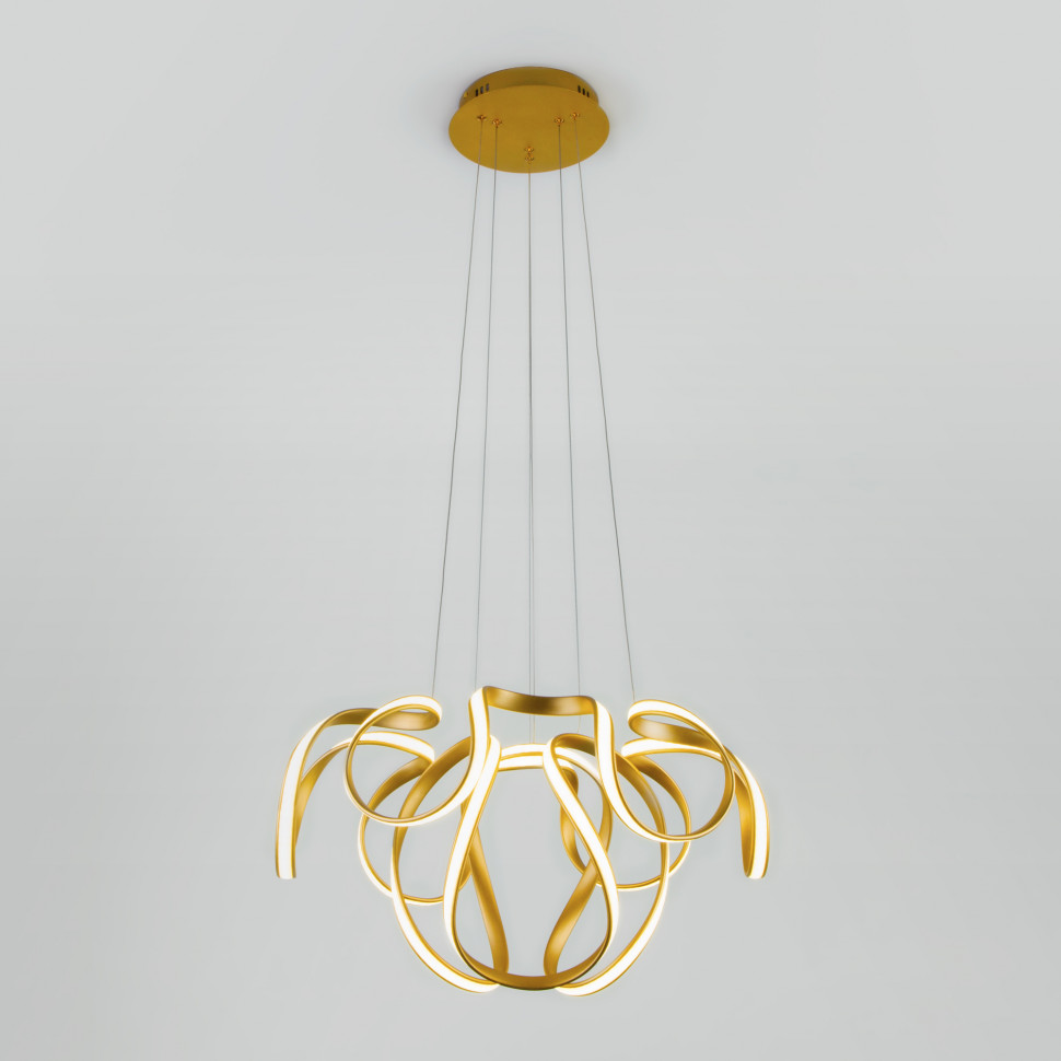 Подвесной светодиодный светильник в стиле минимализм 90138/2 золото фото 1 — Multielectrika